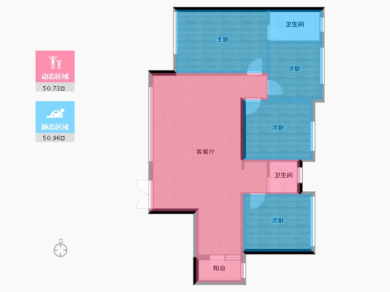 四川省-广元市-阳光玖著-90.40-户型库-动静分区