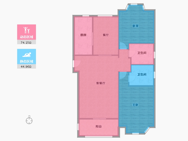 上海-上海市-紫东新苑-97.60-户型库-动静分区