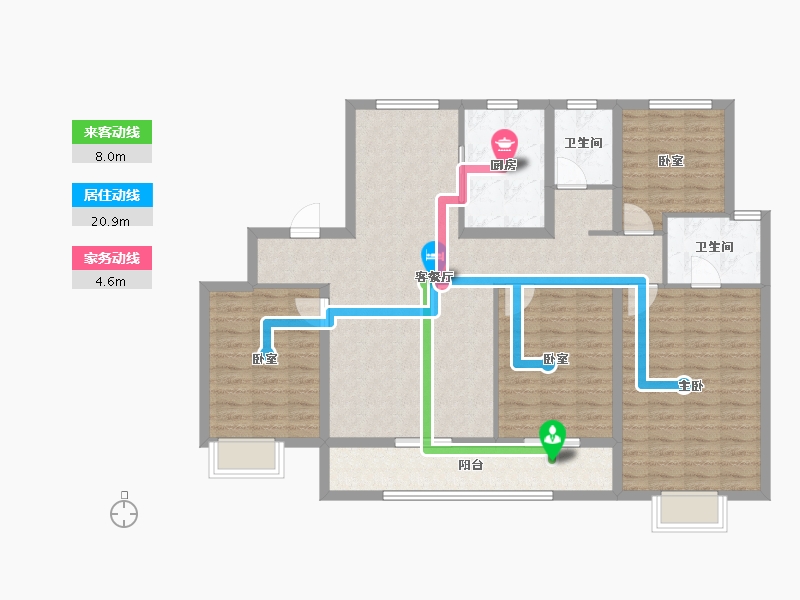 河北省-邯郸市-天正凤鸣九章-118.40-户型库-动静线