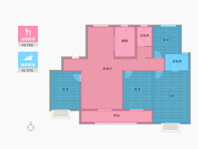 河北省-邯郸市-天正凤鸣九章-118.40-户型库-动静分区