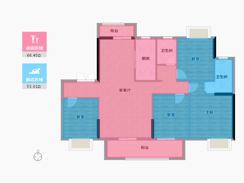 江西省-赣州市-嘉福里小区-108.00-户型库-动静分区