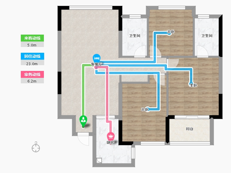 河南省-郑州市-鑫生坤悦居-91.20-户型库-动静线