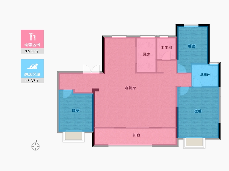 山东省-济南市-国誉凤启-113.60-户型库-动静分区