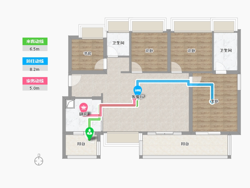 广东省-深圳市-万丰海岸城瀚府二期-97.93-户型库-动静线