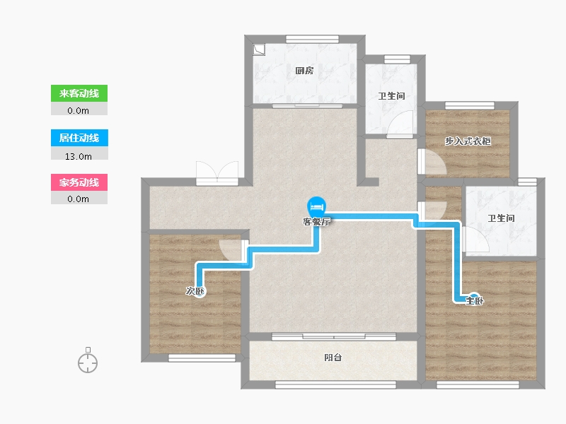 山东省-泰安市-绿城·桂语山河-87.61-户型库-动静线