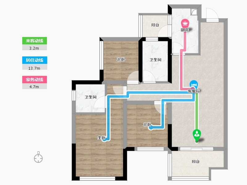 四川省-宜宾市-三江未来城-75.50-户型库-动静线