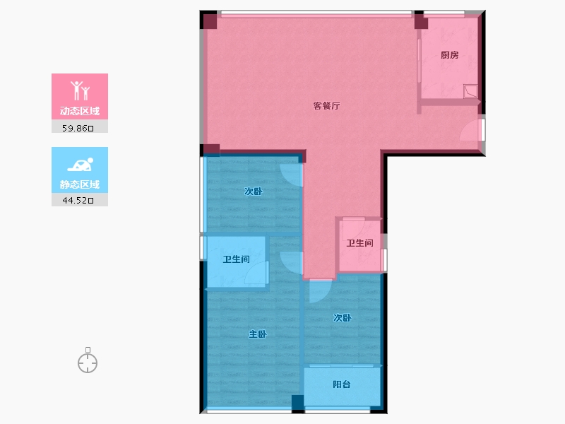 福建省-厦门市-海沧中心TOD璞盛-94.40-户型库-动静分区