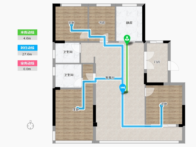 浙江省-宁波市-绿城晓风印翠-119.99-户型库-动静线