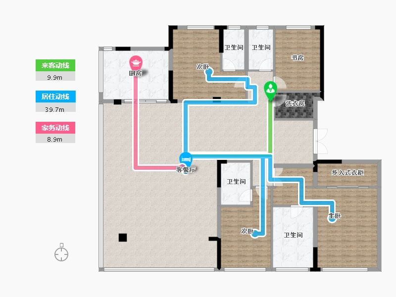 浙江省-宁波市-绿城晓风印翠-222.00-户型库-动静线