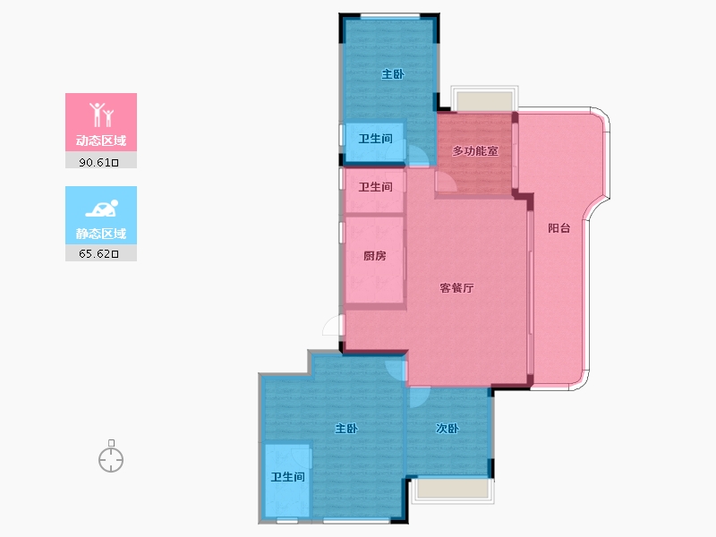 湖北省-宜昌市-丰辰紫云台-143.86-户型库-动静分区