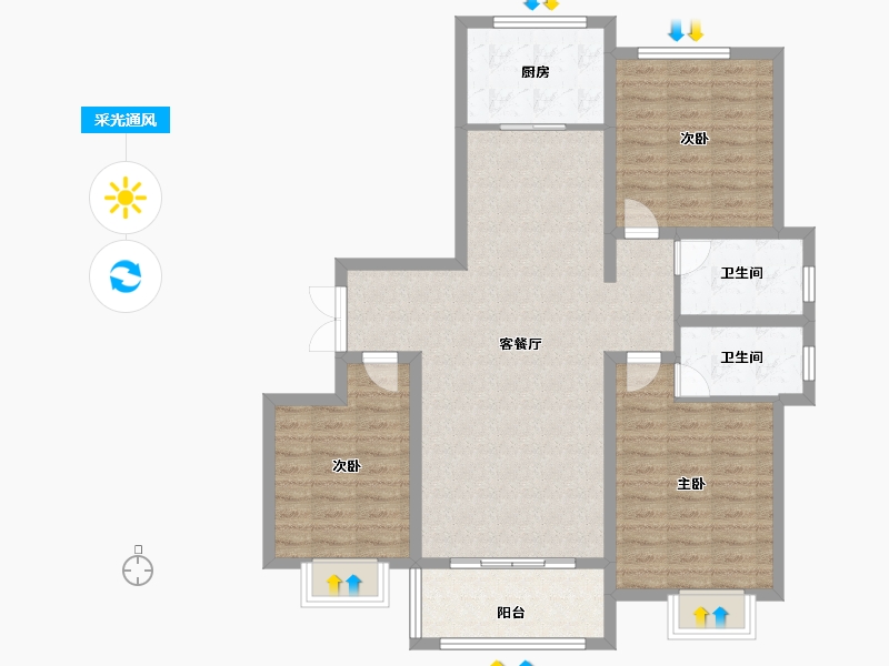 河南省-商丘市-江山锦秀-101.60-户型库-采光通风