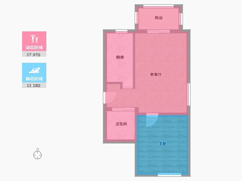 北京-北京市-荔景园新区-55.70-户型库-动静分区