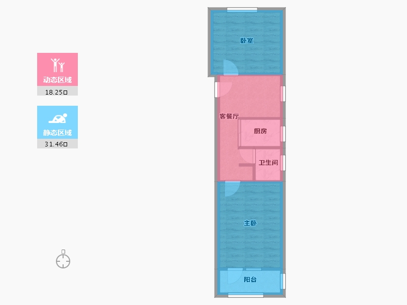 上海-上海市-延吉五六村小区-41.00-户型库-动静分区