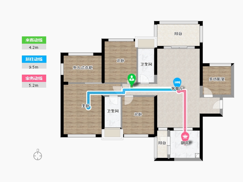 广东省-湛江市-城市海悦花园-121.00-户型库-动静线