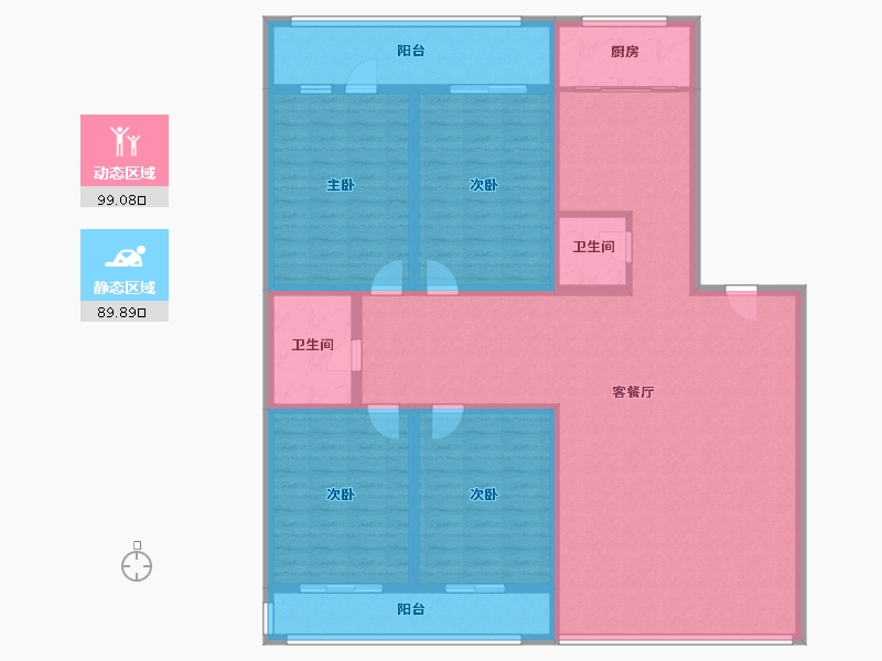 河北省-沧州市-河间人保公司家属楼-175.00-户型库-动静分区