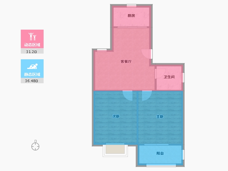 江苏省-南京市-三步两桥-83.00-户型库-动静分区