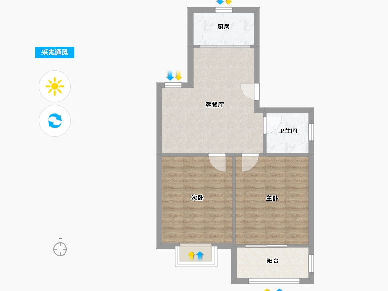 江苏省-南京市-三步两桥-83.00-户型库-采光通风