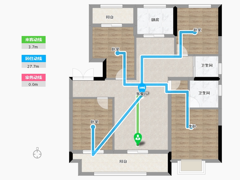 河南省-济源市-德鸿宸院-102.40-户型库-动静线