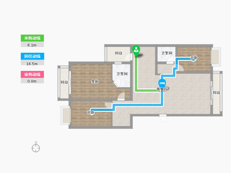 四川省-成都市-成都东方明珠花园-西区-115.00-户型库-动静线