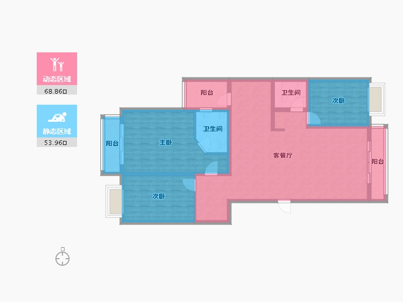 四川省-成都市-成都东方明珠花园-西区-115.00-户型库-动静分区