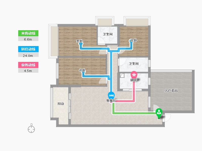 湖南省-郴州市-锦绣金湾-104.00-户型库-动静线