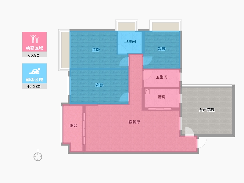 湖南省-郴州市-锦绣金湾-104.00-户型库-动静分区