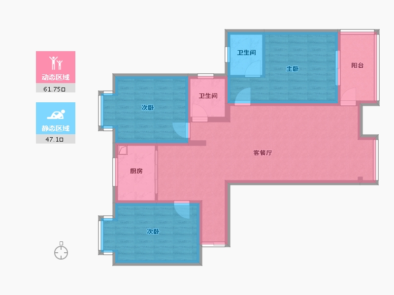 江西省-赣州市-华荣小区-102.73-户型库-动静分区