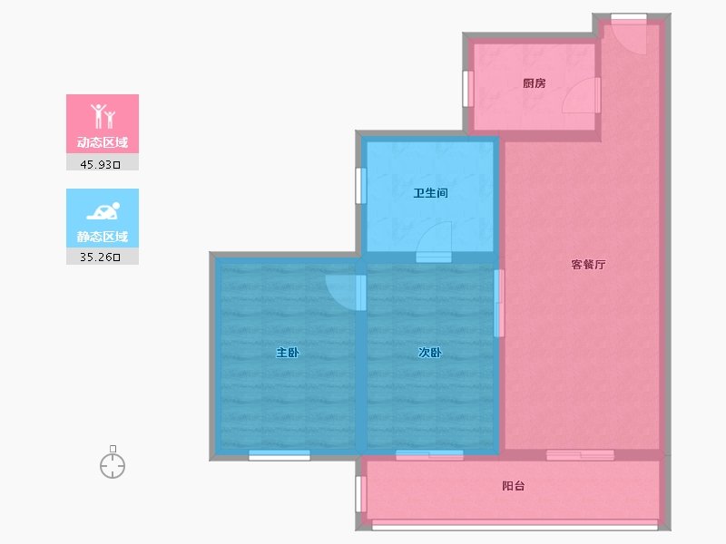 北京-北京市-武夷花园水仙园-80.26-户型库-动静分区