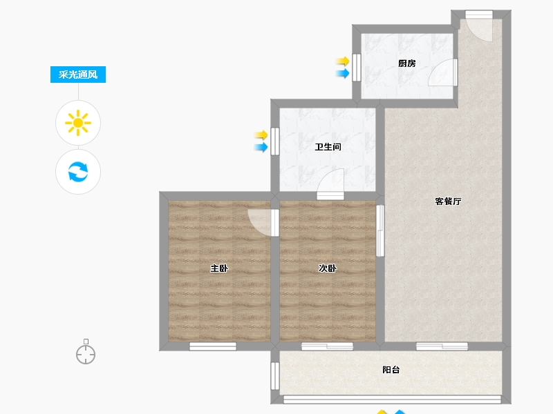 北京-北京市-武夷花园水仙园-80.26-户型库-采光通风