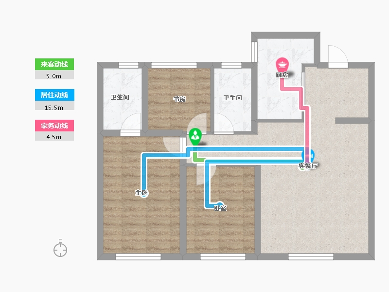 辽宁省-沈阳市-汇置公园City-78.40-户型库-动静线