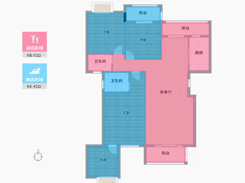 福建省-厦门市-宝嘉誉园-104.00-户型库-动静分区