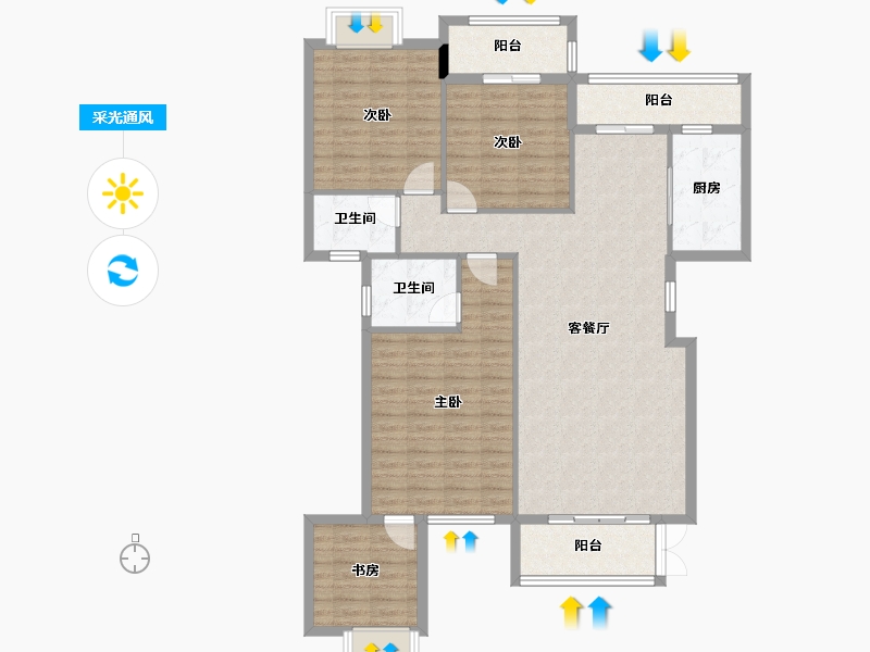 福建省-厦门市-宝嘉誉园-104.00-户型库-采光通风