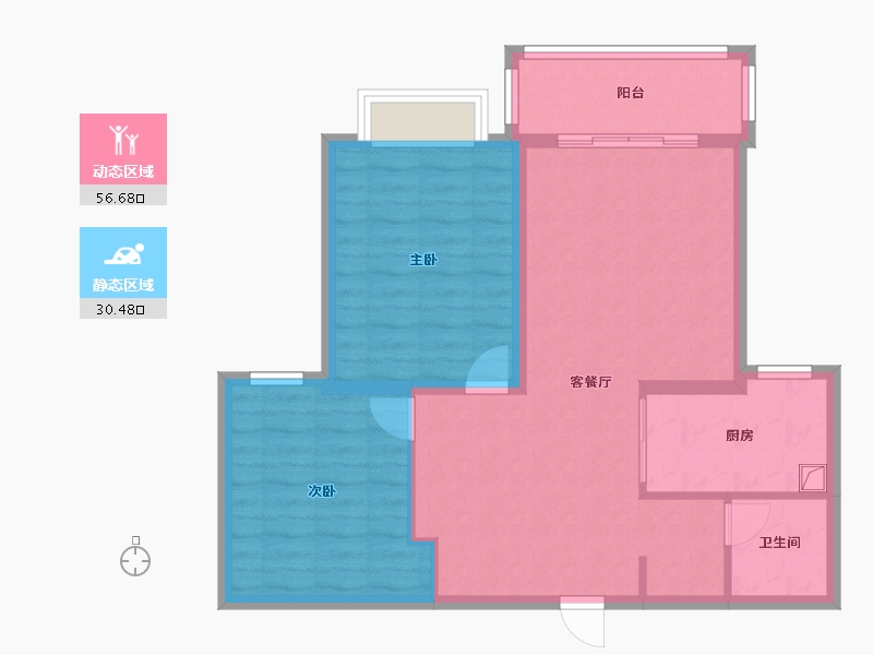 甘肃省-定西市-恒正观澜-78.40-户型库-动静分区