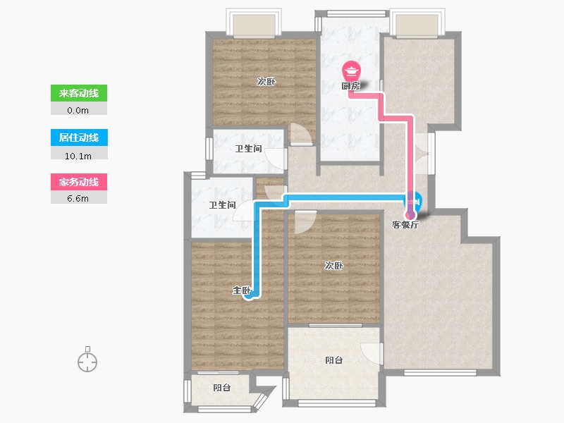 江苏省-无锡市-金色江南集景花园-110.40-户型库-动静线