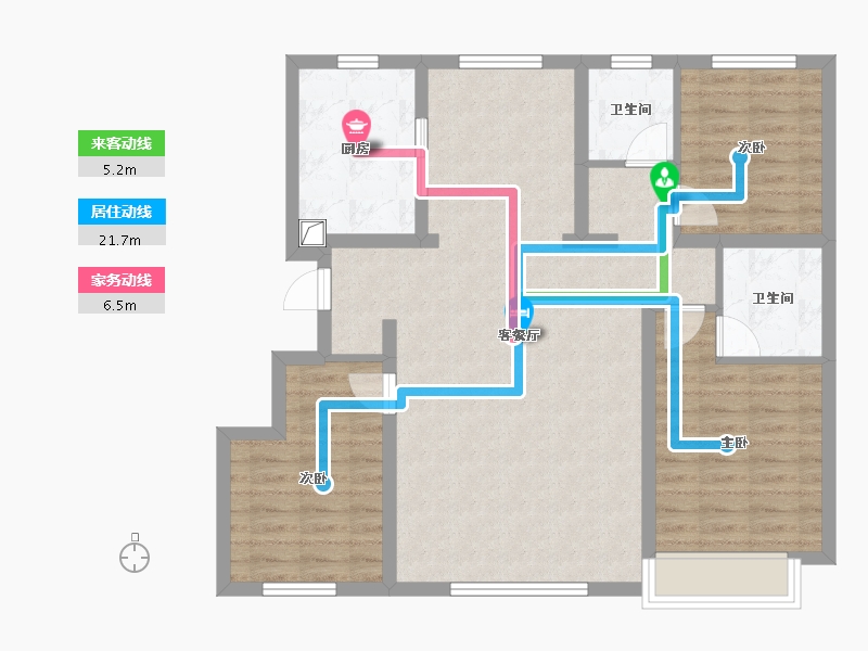 辽宁省-沈阳市-汇置公园City-96.00-户型库-动静线