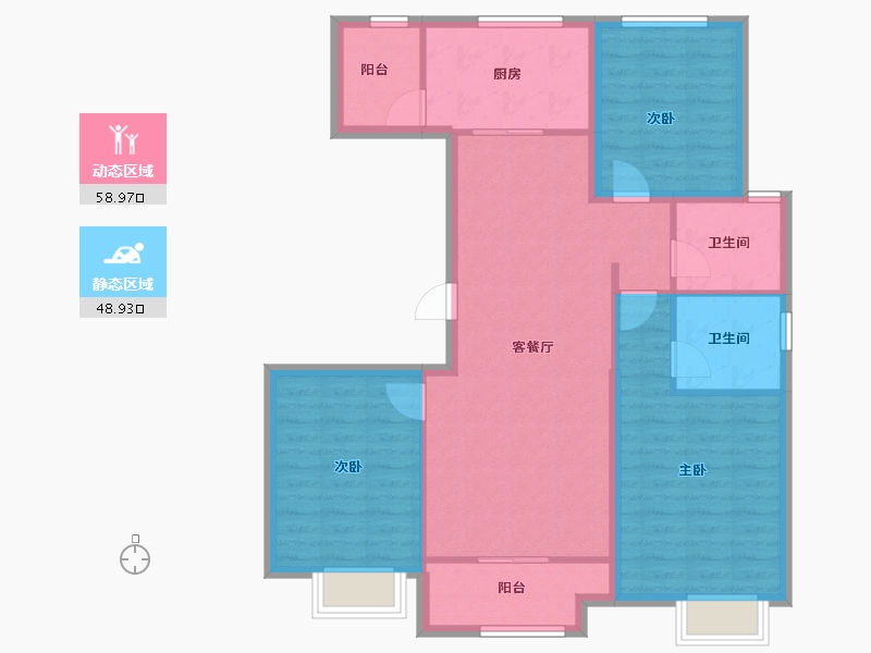 河南省-安阳市-嘉洲花悦-97.00-户型库-动静分区