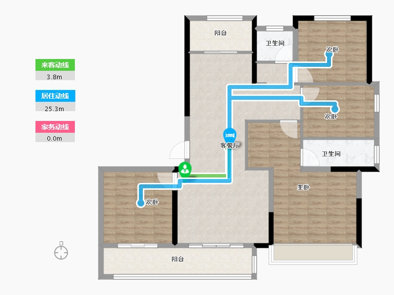 山东省-菏泽市-珠光国宾府-120.00-户型库-动静线