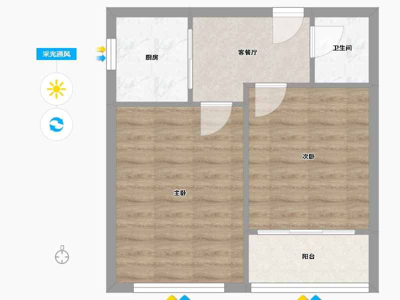 山东省-青岛市-错埠岭小区-49.99-户型库-采光通风