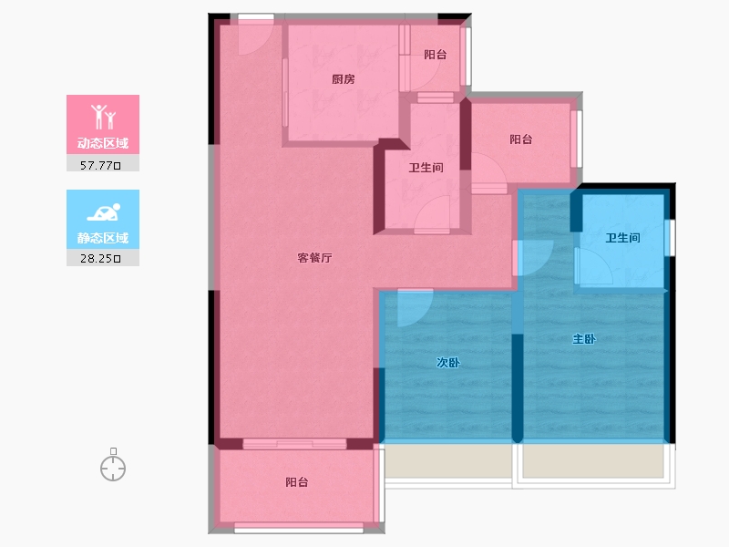 广东省-惠州市-保利阳光城-4期-79.02-户型库-动静分区