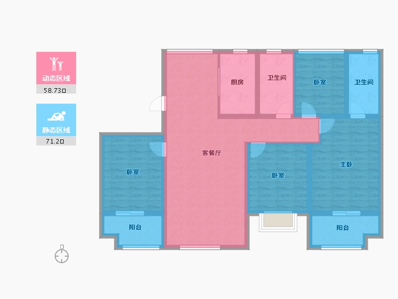 河北省-衡水市-中裕梧桐院-116.00-户型库-动静分区