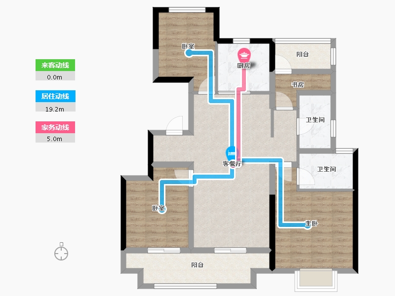 江苏省-苏州市-中梁海伦堡滨湖云璟营销中心-92.00-户型库-动静线