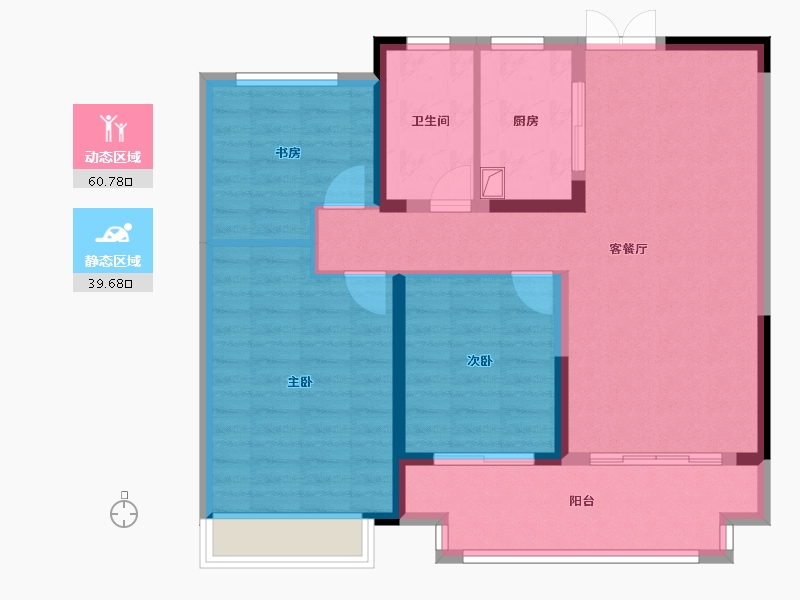 安徽省-宿州市-金方世纪城-90.40-户型库-动静分区