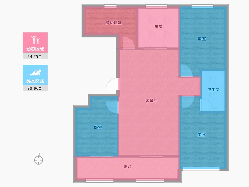 山东省-淄博市-钧骐书院-95.42-户型库-动静分区