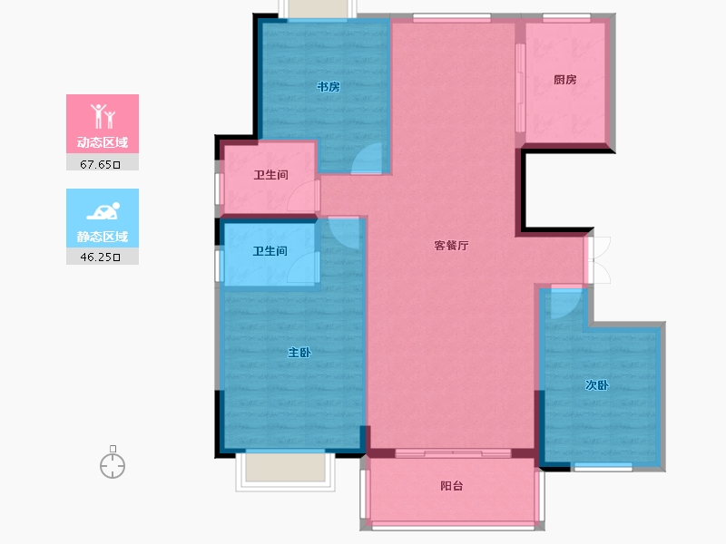 湖南省-常德市-康澧四季园-112.85-户型库-动静分区