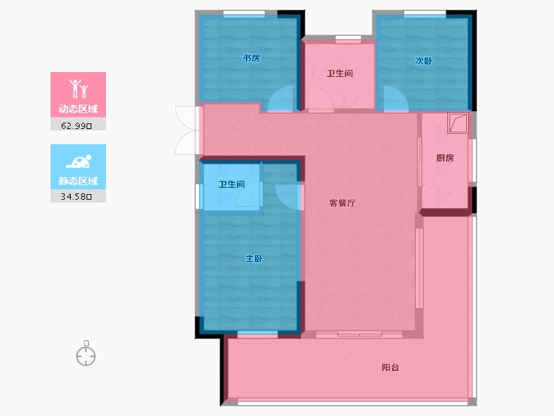 湖北省-十堰市-汉成国宾府-112.00-户型库-动静分区