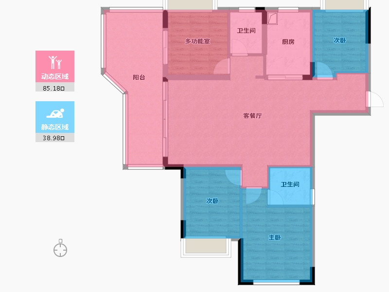 湖北省-宜昌市-丰辰紫云台-112.42-户型库-动静分区