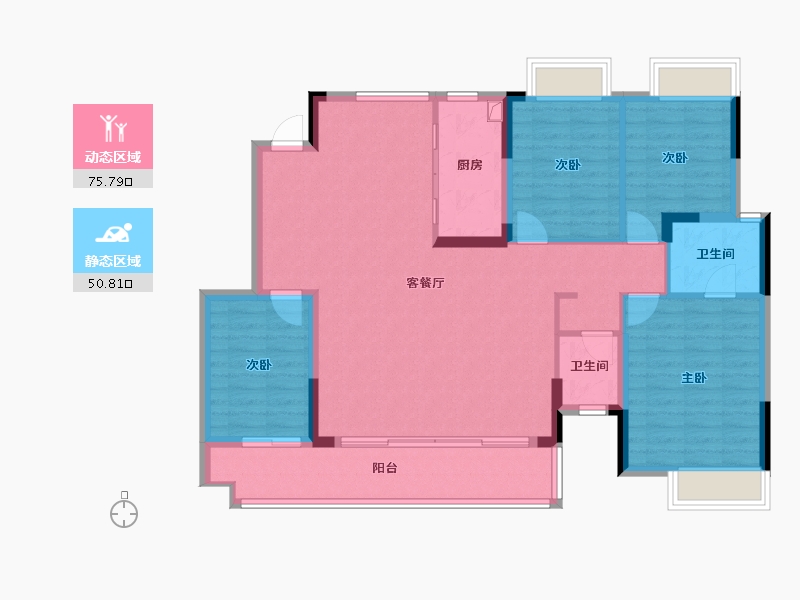 江西省-赣州市-恒瑞·新光悦府-114.86-户型库-动静分区