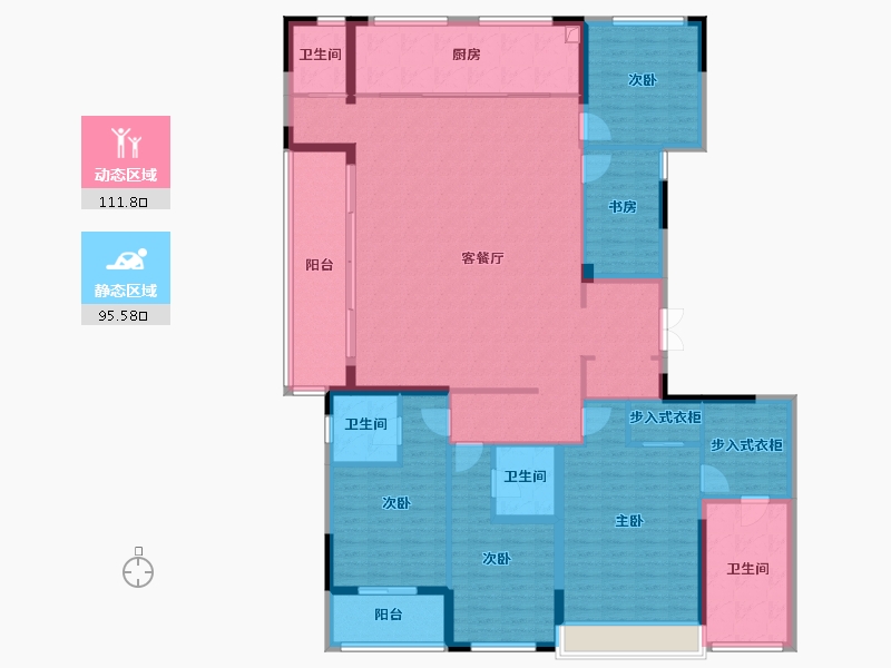 浙江省-湖州市-天能天泽府-189.00-户型库-动静分区