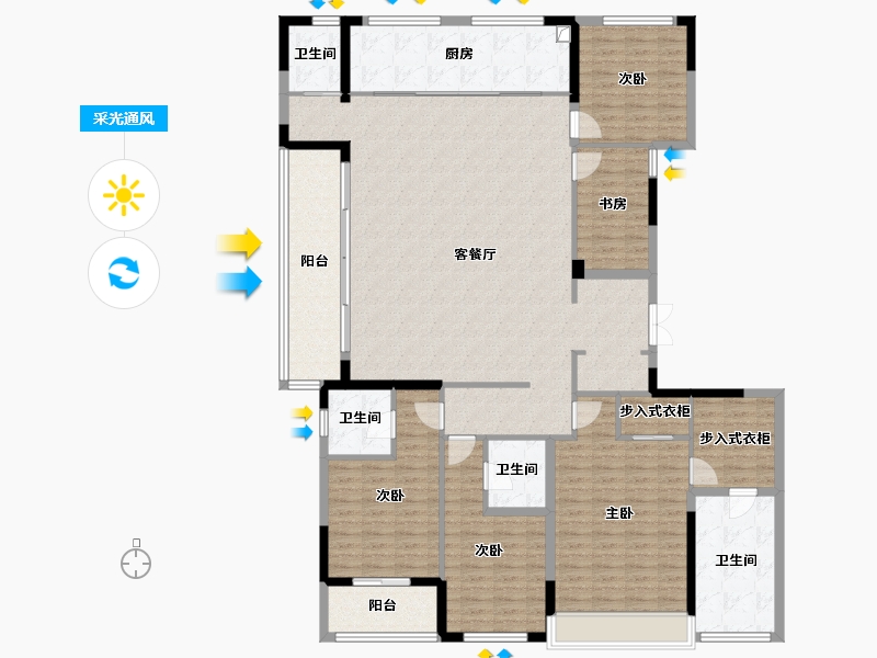 浙江省-湖州市-天能天泽府-189.00-户型库-采光通风