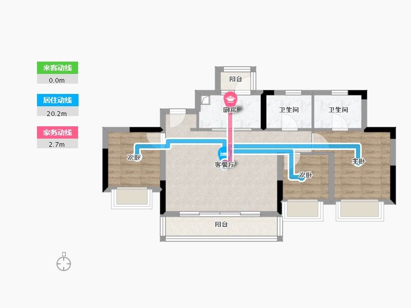 四川省-成都市-高投天悦锦萃-66.86-户型库-动静线